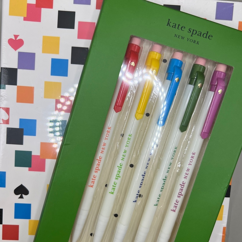 ♠️ KATE SPADE Stationery Bundle | Spiral Notebook & 5 Mechanical Pencils – NWT - Picture 8 of 14